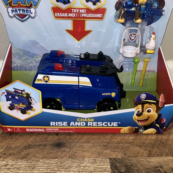 NWT Paw Patrol Chase Rise and Rescue Transforming Toy Car w/Action Figure - Picture 4 of 5